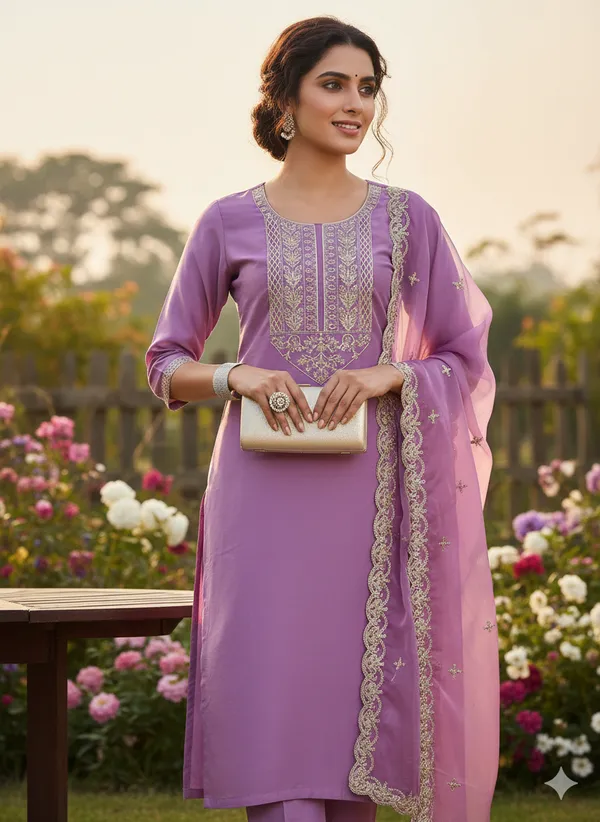 Pink_Rayon_Slub_Premium_&_Fancy_Design_Kurta_Set_For_Women