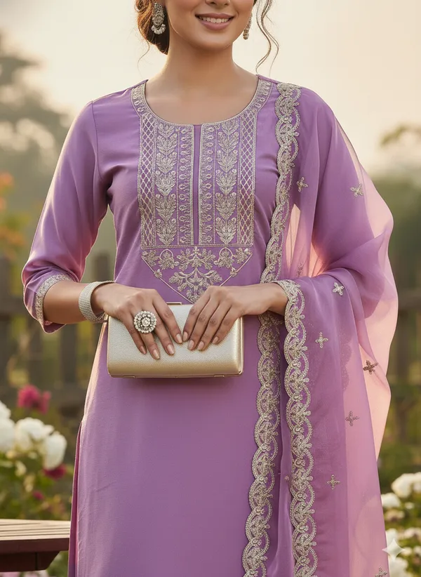 Pink_Rayon_Slub_Premium_&_Fancy_Design_Kurta_Set_For_Women