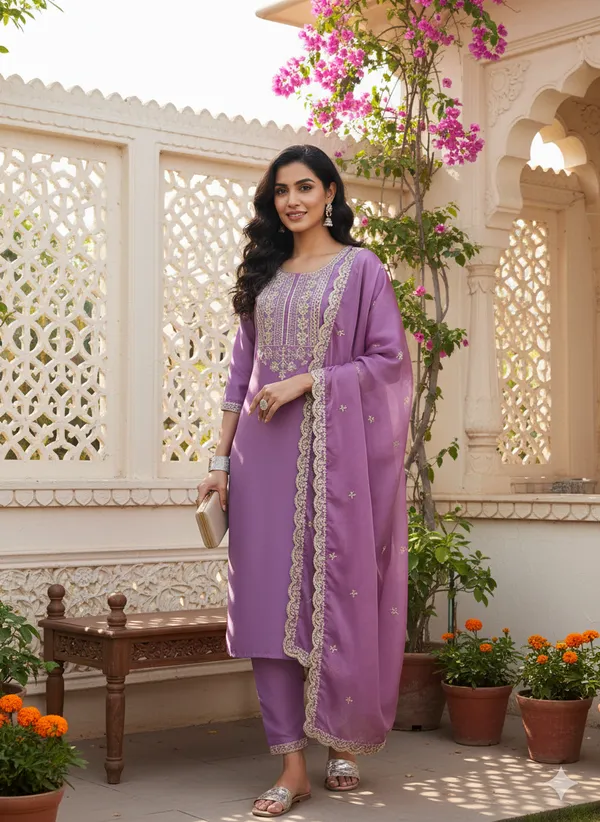 Pink_Rayon_Slub_Premium_&_Fancy_Design_Kurta_Set_For_Women