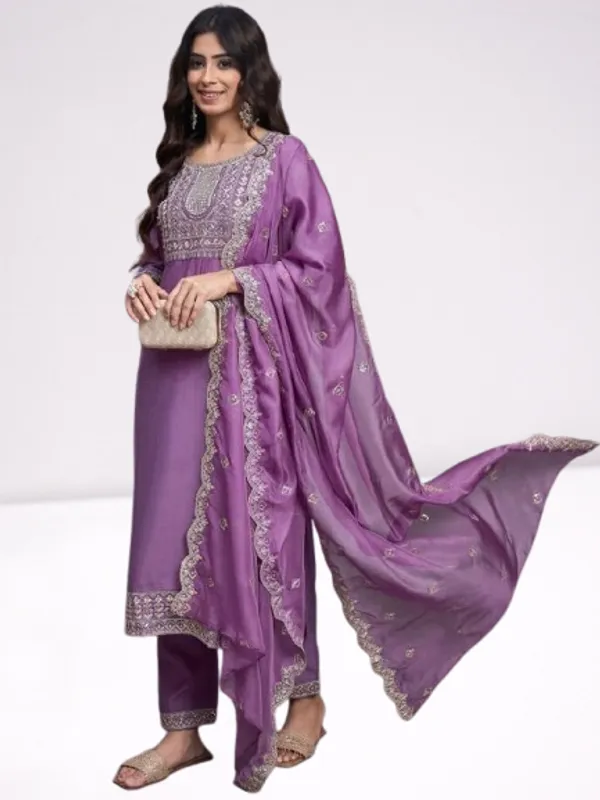 Purple_Rayon_Slub_Premium_&_Fancy_Design_Kurta_Set_For_Women