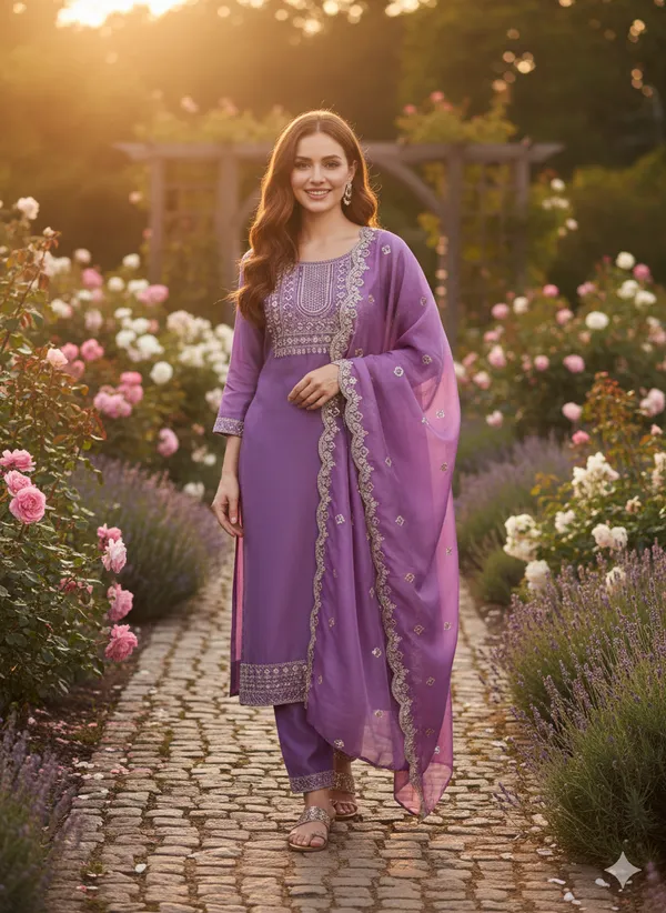 Purple_Rayon_Slub_Premium_&_Fancy_Design_Kurta_Set_For_Women