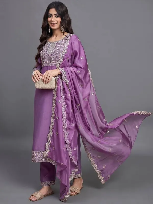Purple_Rayon_Slub_Premium_&_Fancy_Design_Kurta_Set_For_Women