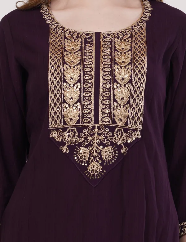 Purple_Rayon_Slub_Premium_&_Fancy_Design_Kurta_Set_For_Women