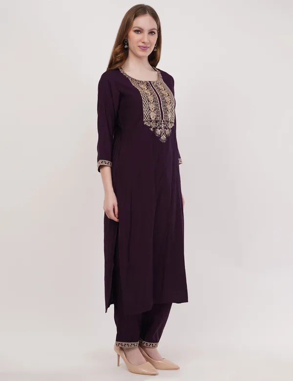 Purple_Rayon_Slub_Premium_&_Fancy_Design_Kurta_Set_For_Women