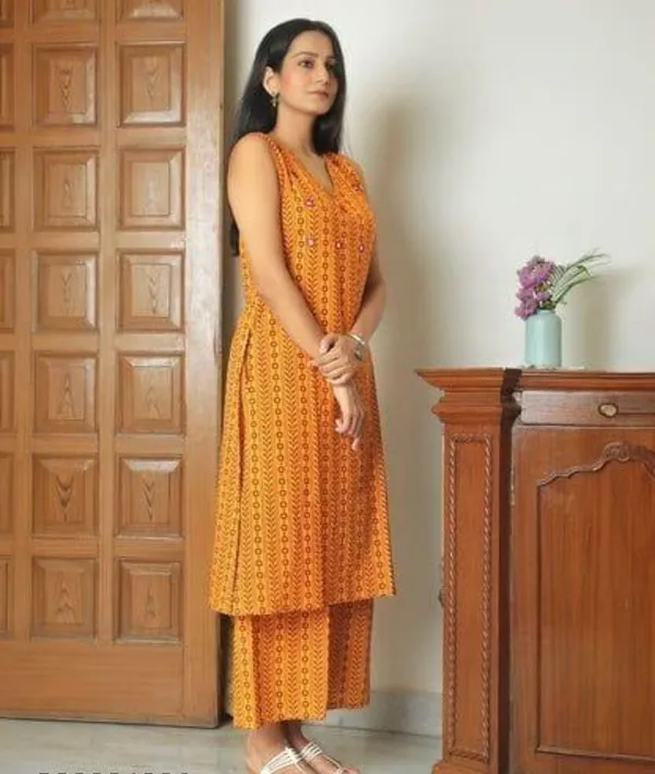 Yellow_Rayon_Slub_Premium_&_Fancy_Design_Kurta_Set_For_Women