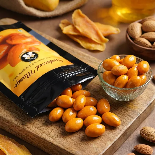 Driyoz_Chocolate_Coated_Almonds_&_Sunkissed_Mango_Almonds_-_Premium_Dry_Fruit_Combo_Pack_(250G_+_Mango_Almonds)
