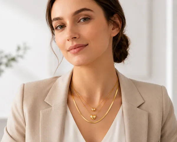 Gold_Stainless_Steel_Multi-Layer_Heart_Pendant_Necklace_For_Women