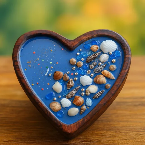 Blue_Ocean_Shell_Heart_Decorative_Scented_Candle
