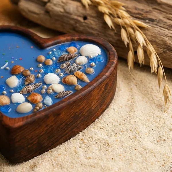 Blue_Ocean_Shell_Heart_Decorative_Scented_Candle