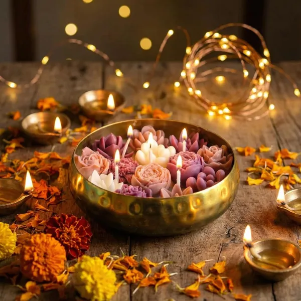 Mauve_/_Ivory_Floral_Garden_Urli_Candle