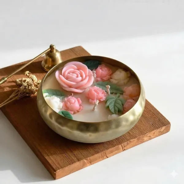 Pink_/_Ivory_/_Green_Rose_Garden_Urli_Candle