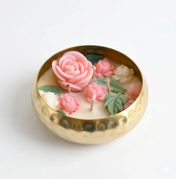 Pink_/_Ivory_/_Green_Rose_Garden_Urli_Candle