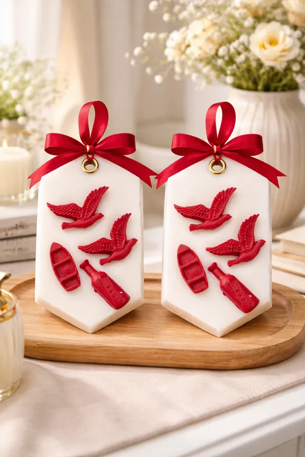 Handmade_Love_Theme_Wax_Tablets_(Pack_of_2)_|_Red_Birds,_Boat_&_Message_Bottle_Design_|_Scented_Wardrobe_Freshener_|_Hanging_Closet,_Drawer_&_Room_Fragrance_Bars_|_Gift_Set