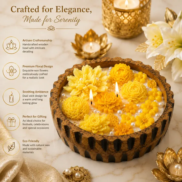 Luxury_Yellow_Floral_Wooden_Bowl_Scented_Candle_|_Decorative_Flower_Wax_Bowl_Candle_|_3-Wick_Aromatherapy_Candle_for_Home_Décor,_Diwali,_Pooja,_Housewarming_&_Gifting