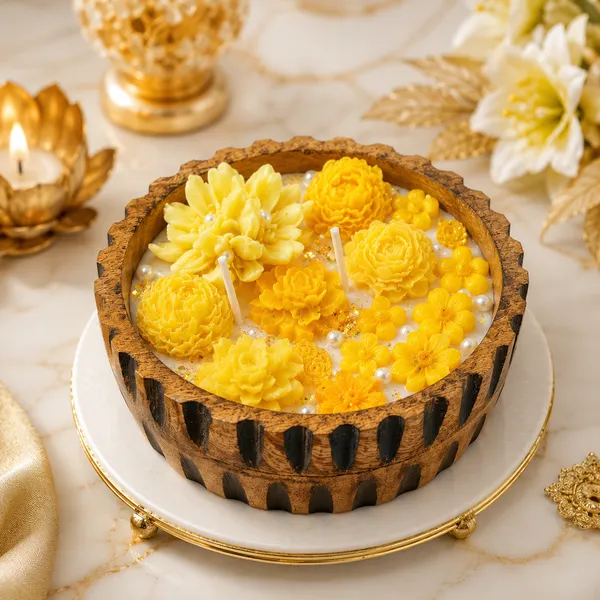 Luxury_Yellow_Floral_Wooden_Bowl_Scented_Candle_|_Decorative_Flower_Wax_Bowl_Candle_|_3-Wick_Aromatherapy_Candle_for_Home_Décor,_Diwali,_Pooja,_Housewarming_&_Gifting