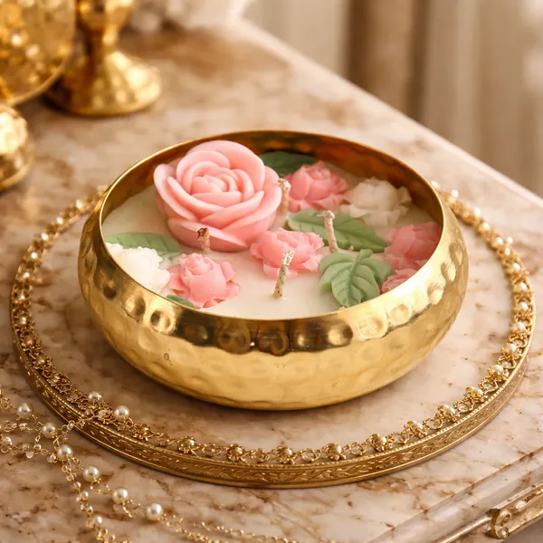 Pink_/_Ivory_/_Green_Rose_Garden_Urli_Candle