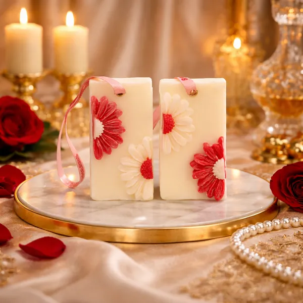 Floral_Elegance_Wax_Tablets_(Pack_of_2)_|_Scented_Wardrobe_Freshener_with_Daisy_Design_|_Luxury_Closet,_Drawer_&_Room_Fragrance_Bars_|_Decorative_Gift_Set