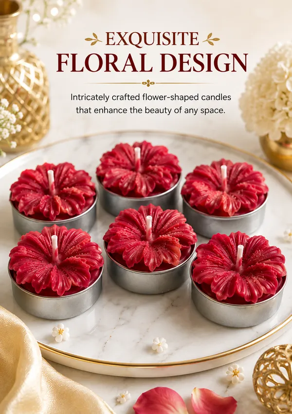 Hibiscus_&_Jaswand_Flower_Tealight_Candles_–_Pack_of_6