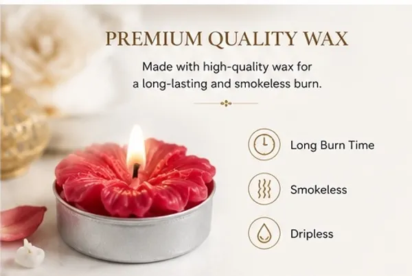 Hibiscus_&_Jaswand_Flower_Tealight_Candles_–_Pack_of_6