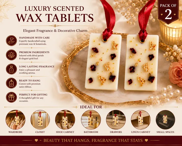 Pack_of_2_Handmade_Scented_Wax_Tablets_with_Gold_Leaf_&_Dried_Rose_Petals_|_Hanging_Wardrobe_Freshener_|_Decorative_Wax_Sachets_for_Closets,_Drawers,_Shoe_Cabinets_&_Bathrooms_|_9_cm_x_5_cm