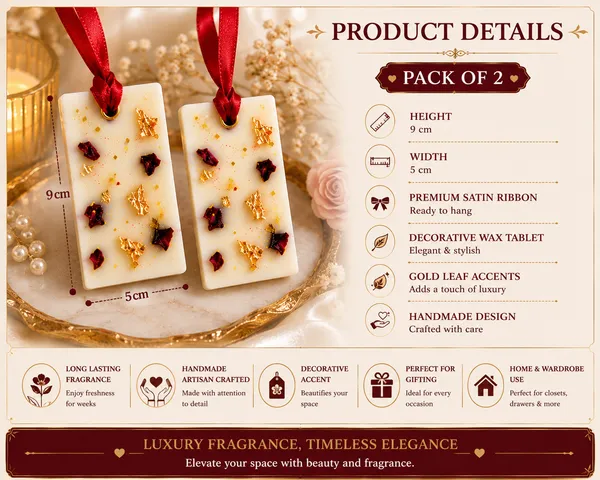 Pack_of_2_Handmade_Scented_Wax_Tablets_with_Gold_Leaf_&_Dried_Rose_Petals_|_Hanging_Wardrobe_Freshener_|_Decorative_Wax_Sachets_for_Closets,_Drawers,_Shoe_Cabinets_&_Bathrooms_|_9_cm_x_5_cm
