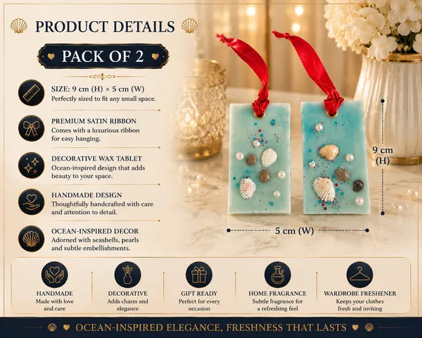 Pack_of_2_Ocean_Breeze_Scented_Wax_Tablets_|_Handmade_Hanging_Wardrobe_Freshener_with_Seashell_&_Pearl_Decor_|_Decorative_Wax_Sachets_for_Closets,_Drawers,_Shoe_Cabinets_&_Bathrooms_|_9_cm_x_5_cm