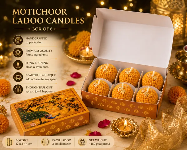 Motichoor_Ladoo_Candle_Gift_Set_of_6_|_Handmade_Decorative_Wax_Candles_|_Festive_Diwali_Decor_|_Luxury_Gift_Box_|_Home_Decoration_&_Return_Gifts