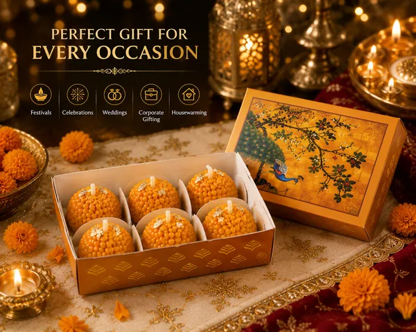Motichoor_Ladoo_Candle_Gift_Set_of_6_|_Handmade_Decorative_Wax_Candles_|_Festive_Diwali_Decor_|_Luxury_Gift_Box_|_Home_Decoration_&_Return_Gifts