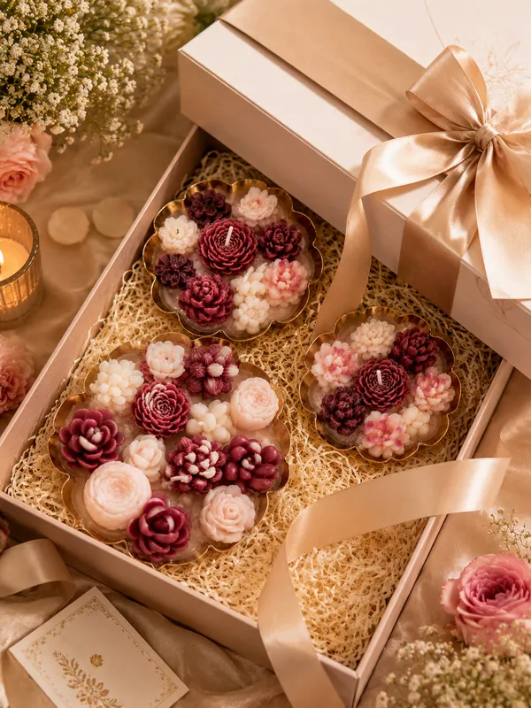 Handcrafted_Floral_Urli_Candle_Set_of_3_|_Decorative_Metal_Urli_Bowls_with_Wax_Flower_Art_|_Luxury_Home_Décor_&_Festive_Decoration_|_Premium_Gift_for_Diwali,_Housewarming_&_Special_Occasions