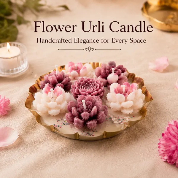 Handcrafted_Floral_Urli_Candle_Set_of_3_|_Decorative_Metal_Urli_Bowls_with_Wax_Flower_Art_|_Luxury_Home_Décor_&_Festive_Decoration_|_Premium_Gift_for_Diwali,_Housewarming_&_Special_Occasions