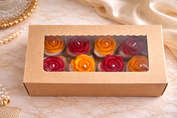 Set_of_8_Multicolor_Rose_Scented_Tealight_Candles_in_Heart-Shaped_Cups_|_Decorative_Floral_Candles_for_Home_Décor,_Romantic_Setup,_Diwali,_Wedding_&_Gift_Hampers_|_Red_&_Yellow_Luxury_Candles