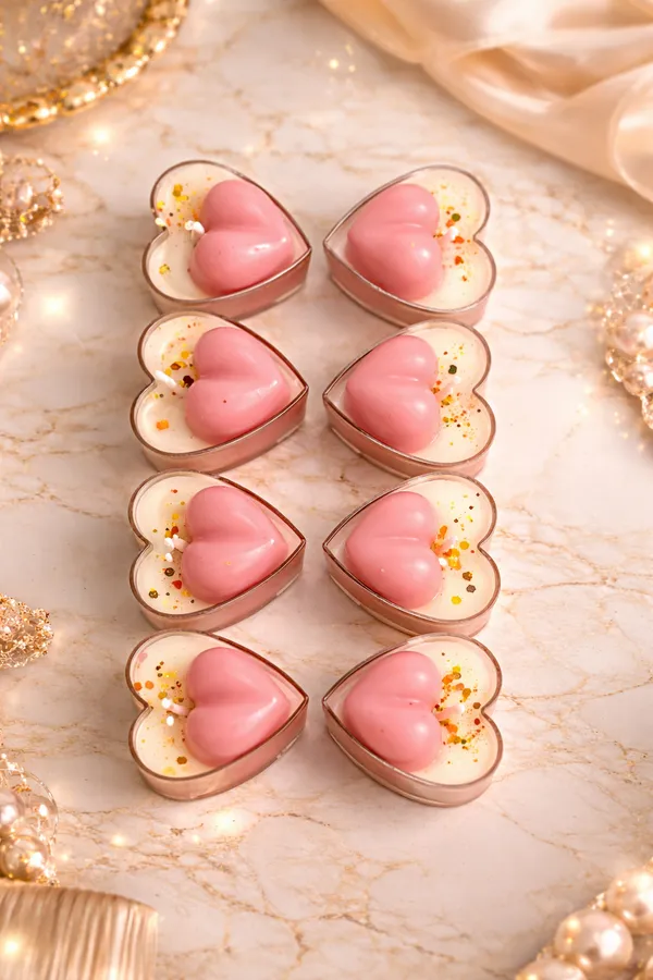 Set_of_8_Pink_Heart_Scented_Tealight_Candles_in_Heart-Shaped_Cups_|_Romantic_Decorative_Candles_for_Home_Décor,_Valentine,_Anniversary,_Wedding_&_Gift_Hampers_|_Luxury_Love_Theme_Candles