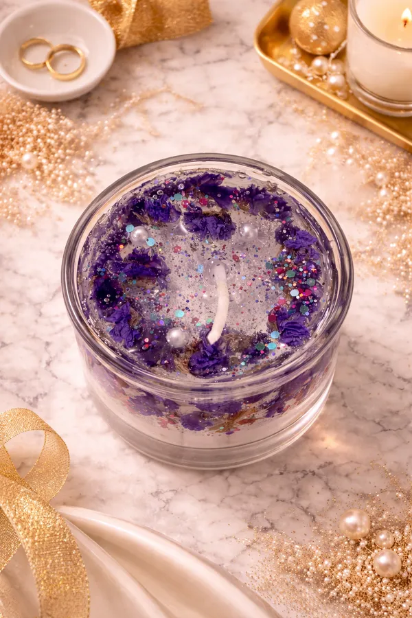 Handmade_Gel_Candle_with_Dried_Flowers_(7.5cm_x_5cm)_|_Purple_Floral_Design_|_Luxury_Decorative_Scented_Candle_in_Glass_Jar_|_Home_Décor,_Gift_Set_for_Birthday,_Anniversary_&_Festive_Occasions