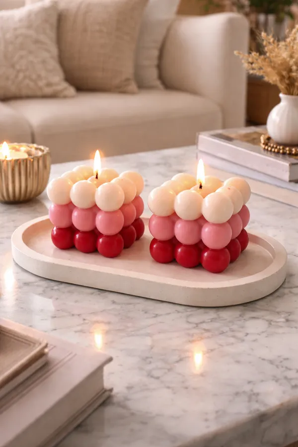 Bubble_Cube_Candles_Set_of_2_|_Aesthetic_Decorative_Scented_Wax_Candles_for_Home_Décor,_Gifting_&_Table_Centerpiece_|_Pink_&_White_Gradient_Design_(5.5_cm)