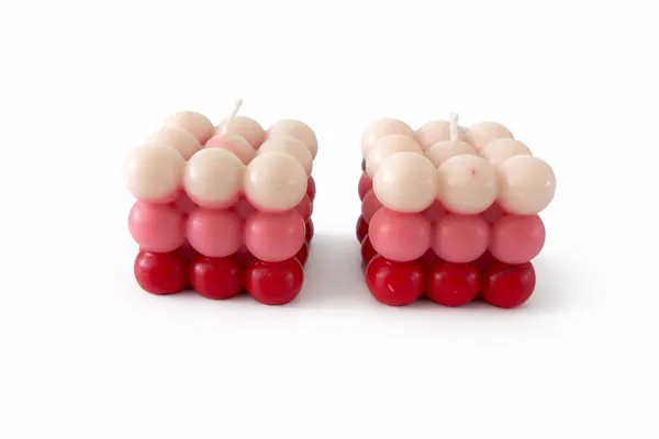 Bubble_Cube_Candles_Set_of_2_|_Aesthetic_Decorative_Scented_Wax_Candles_for_Home_Décor,_Gifting_&_Table_Centerpiece_|_Pink_&_White_Gradient_Design_(5.5_cm)