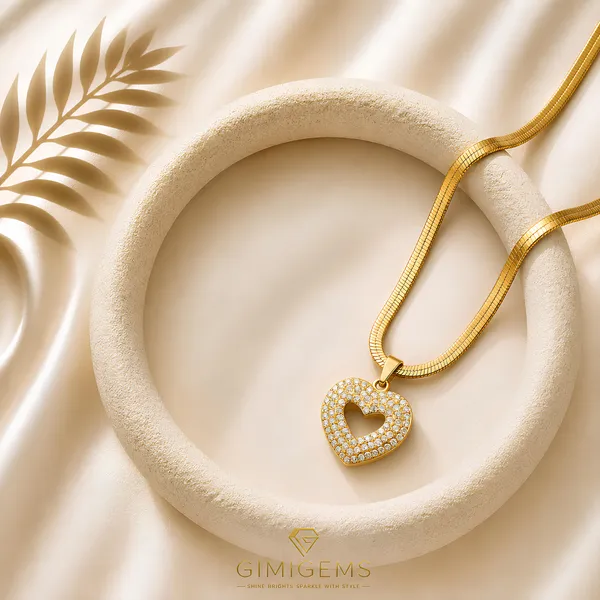 Gold-Toned_Snake_Chain_Necklace_With_Crystal_Heart_Pendant