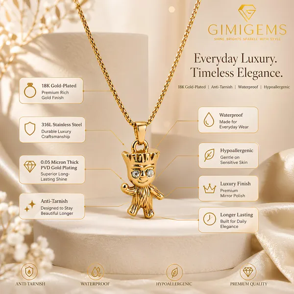 Baby_Tree_Buddy_Pendant_Necklace_|_GIMIGEMS_18K_Gold-Plated,_Anti-Tarnish_316L_Stainless_Steel_Cute_Character_Pendant_for_Women_&_Girls,_Waterproof_Hypoallergenic_Chain