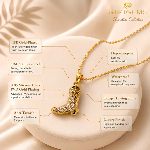 Sparkling_Cowboy_Boot_Charm_Pendant_Necklace_GIMIGEMS_18K_Gold-Plated,_Anti-Tarnish_316L_Stainless_Steel_PVD_Waterproof_Hypoallergenic_Jewellery_for_Women_&_Girls