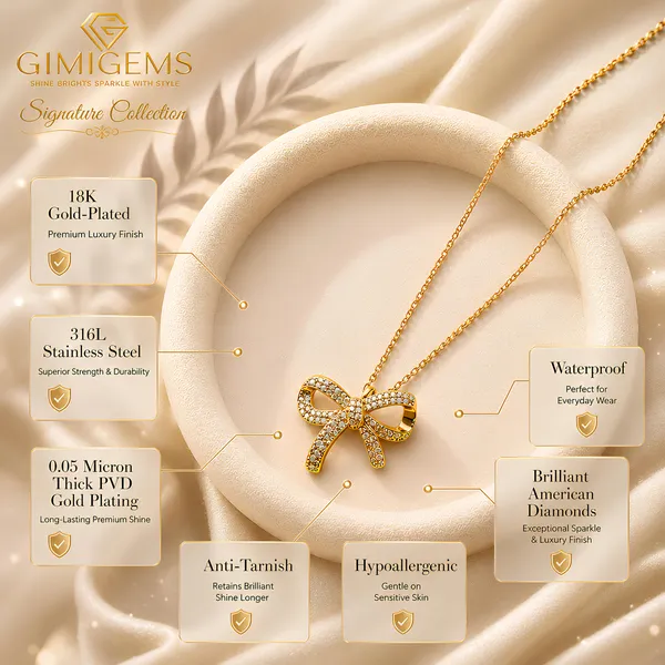 Luxe_Bow_Knot_Necklace_–_GIMIGEMS_18K_Gold-Plated,_Anti-Tarnish_Bow_Pendant_Necklace_for_Women_|_316L_Stainless_Steel_|_American_Diamond_|_Waterproof_|_Hypoallergenic_|_0.05_Micron_PVD_Gold_Plating_|_Daily_Wear_Luxury_Jewelry_Gift