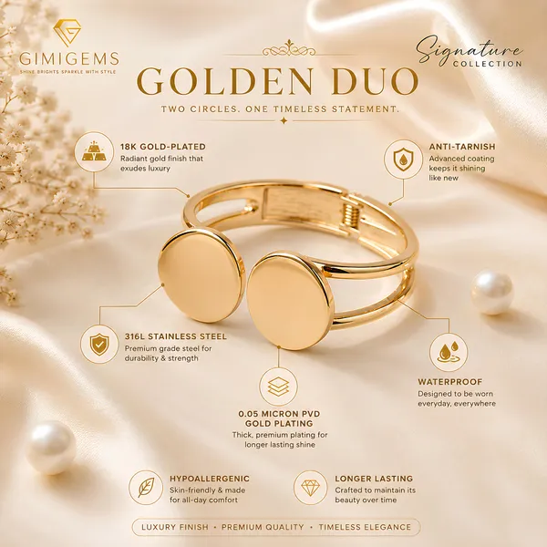 Gold-Toned_Double_Oval_Disc_Adjustable_Cuff_Bracelet