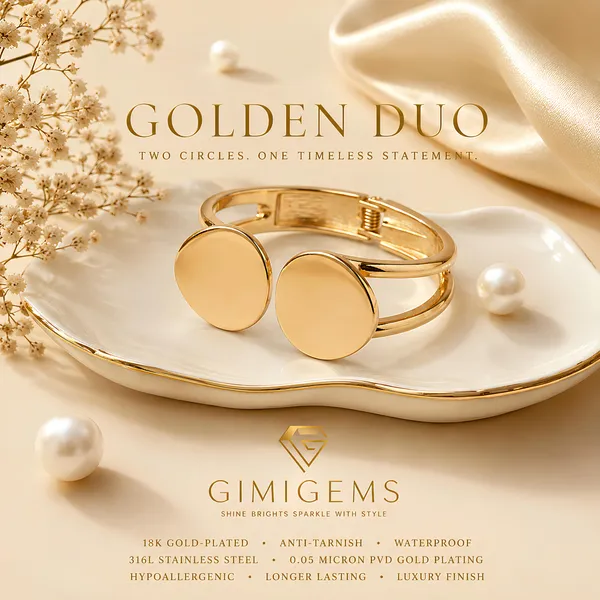 Gold-Toned_Double_Oval_Disc_Adjustable_Cuff_Bracelet