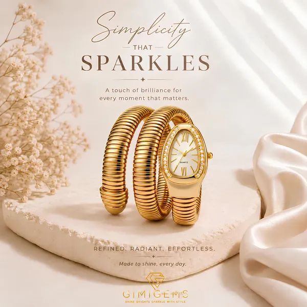 Elegant_Gold-Plated_Coil_Bracelet_Watch_With_Off_White_Dial_And_Crystal_Embellishments