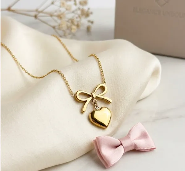 Bow_Heart_Pendant_Necklace_for_Women_&_Girls_|_GIMIGEMS_18K_Gold-Plated,_Anti-Tarnish