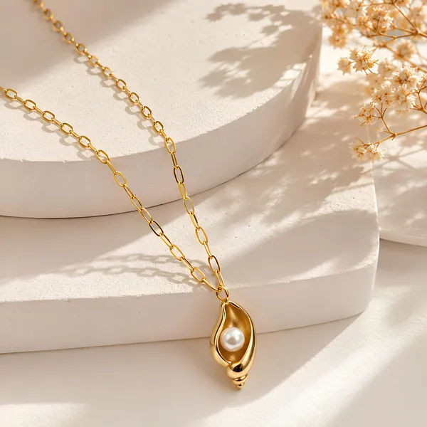 Ocean_Pearl_Shell_Pendant_Necklace_|_GIMIGEMS_18K_Gold-Plated_Anti-Tarnish_|_316L_Stainless_Steel_Waterproof_Hypoallergenic_Chain_for_Women_|_PVD_Gold_Plating_Luxury_Finish_Gift_Jewellery
