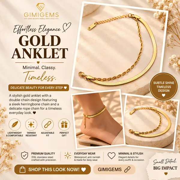 Celestia_Snake_Chain_Anklet_|_GIMIGEMS_18K_Gold-Plated,_Anti-Tarnish_Anklet_for_Women_|_316L_Stainless_Steel_Herringbone_Anklet_|_Waterproof,_Hypoallergenic,_Adjustable_Foot_Chain