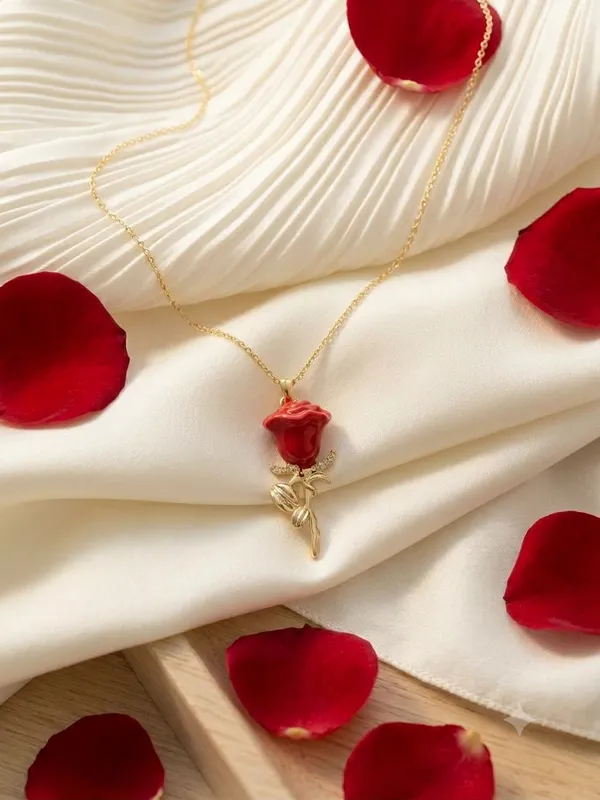 Crimson_Rose_Pendant_Necklace_for_Women_|_GIMIGEMS_18K_Gold-Plated,_Anti-Tarnish