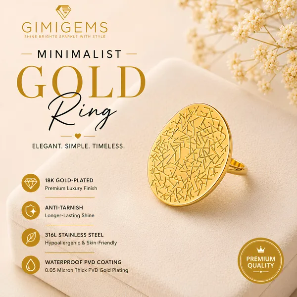 Eclat_Molten_Disc_Textured_Statement_Ring_|_GIMIGEMS_18K_Gold-Plated,_Anti-Tarnish,_Waterproof_Adjustable_Cocktail_Ring_for_Women_|_316L_Stainless_Steel,_Hypoallergenic,_PVD_Luxury_Finish
