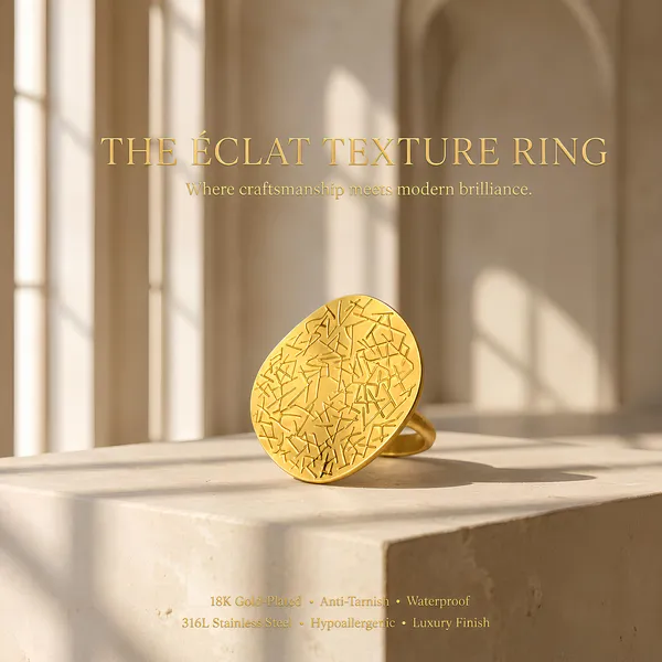 Eclat_Molten_Disc_Textured_Statement_Ring_|_GIMIGEMS_18K_Gold-Plated,_Anti-Tarnish,_Waterproof_Adjustable_Cocktail_Ring_for_Women_|_316L_Stainless_Steel,_Hypoallergenic,_PVD_Luxury_Finish