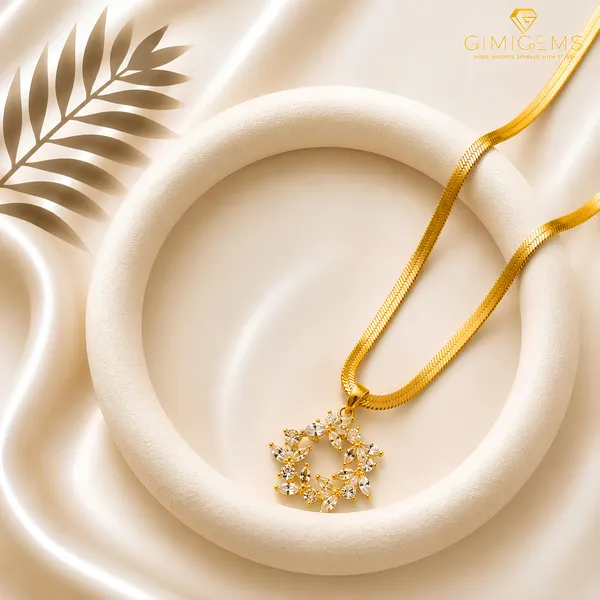Floral_Bloom_Wreath_Pendant_Necklace_GIMIGEMS_18K_Gold-Plated,_Anti-Tarnish_316L_Stainless_Steel_CZ_Crystal_Pendant_Necklace_for_Women_|_Waterproof_|_Hypoallergenic_|_Premium_PVD_Gold_Plated_|_Daily_Wear_|_Gift_for_Girls_&_Women