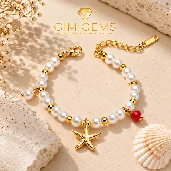 GIMIGEMS_Pearl_Starfish_Charm_Bracelet_for_Women